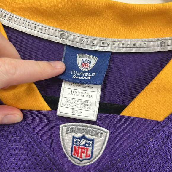 Vintage Brett Favre Jersey Mens Small Minnesota Vikings #4 Reebok ON FIE… - Picture 2 of 5